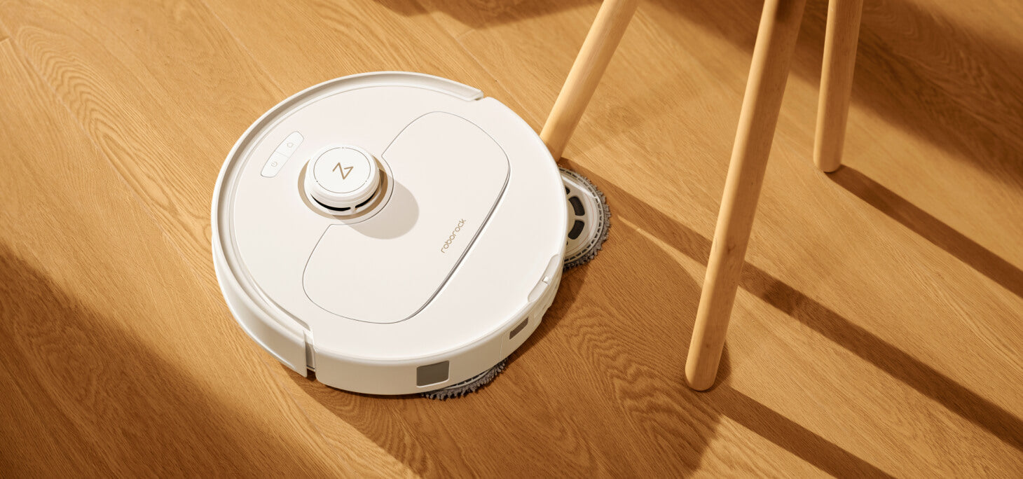 roborock qrevo maxv edge mopping system to clean under the table and chairs